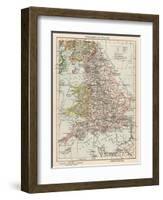 Map of England and Wales, 1870s-null-Framed Giclee Print