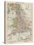 Map of England and Wales, 1870s-null-Stretched Canvas