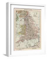 Map of England and Wales, 1870s-null-Framed Giclee Print