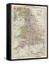 Map of England and Wales, 1870s-null-Framed Stretched Canvas