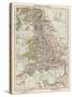 Map of England and Wales, 1870s-null-Stretched Canvas