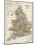 Map of England and Wales, 1870s-null-Mounted Giclee Print