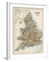 Map of England and Wales, 1870s-null-Framed Giclee Print