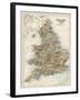 Map of England and Wales, 1870s-null-Framed Giclee Print