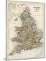 Map of England and Wales, 1870s-null-Mounted Giclee Print