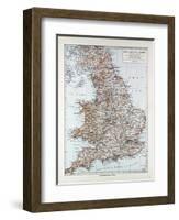 Map of England and Wales 1899-null-Framed Giclee Print