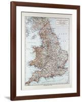 Map of England and Wales 1899-null-Framed Giclee Print