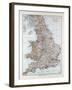 Map of England and Wales 1899-null-Framed Giclee Print