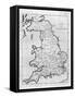 Map of England and Wales Showing Kingdoms of Saxon Heptarchy-null-Framed Stretched Canvas