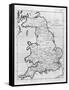 Map of England and Wales Showing Kingdoms of Saxon Heptarchy-null-Framed Stretched Canvas