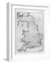 Map of England and Wales Showing Kingdoms of Saxon Heptarchy-null-Framed Art Print