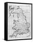 Map of England and Wales Showing Kingdoms of Saxon Heptarchy-null-Framed Stretched Canvas