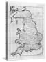 Map of England and Wales Showing Kingdoms of Saxon Heptarchy-null-Stretched Canvas