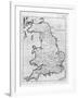 Map of England and Wales Showing Kingdoms of Saxon Heptarchy-null-Framed Art Print