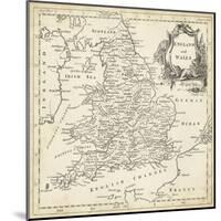 Map of England and Wales-T. Jeffreys-Mounted Art Print