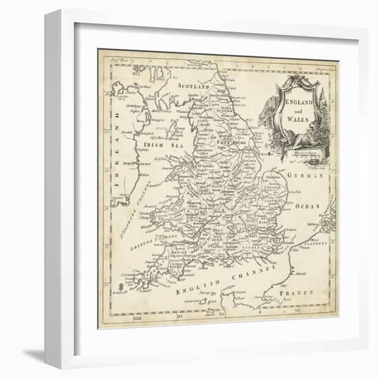 Map of England and Wales-T. Jeffreys-Framed Art Print