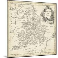 Map of England and Wales-T. Jeffreys-Mounted Art Print