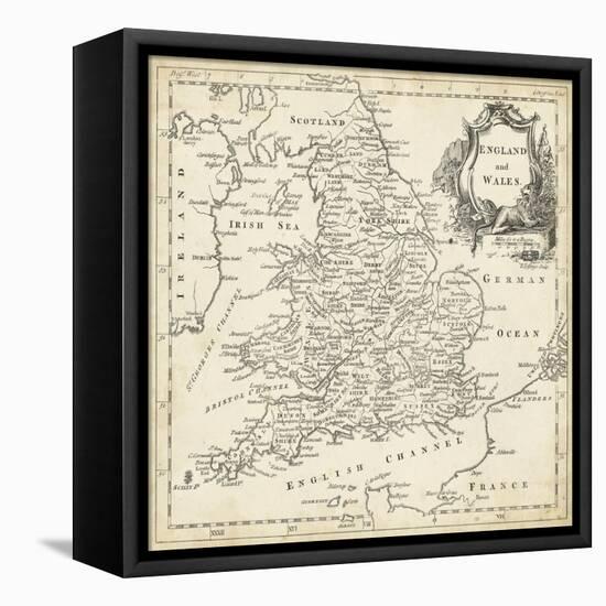 Map of England and Wales-T. Jeffreys-Framed Stretched Canvas