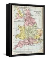 Map of England before the Norman Conquest-null-Framed Stretched Canvas