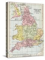 Map of England before the Norman Conquest-null-Stretched Canvas