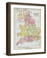 Map of England before the Norman Conquest-null-Framed Giclee Print