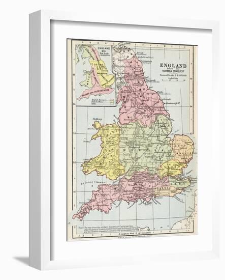 Map of England before the Norman Conquest-null-Framed Giclee Print