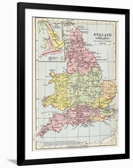 Map of England before the Norman Conquest-null-Framed Giclee Print