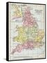 Map of England before the Norman Conquest-null-Framed Stretched Canvas