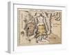 Map of England, Ireland, and Scotland Based on Ptolemy's Geography Showing the Island of Brazil Jus-null-Framed Giclee Print