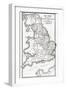 Map of England Showing the Anglo-Saxon Kingdoms and Danish Districts in the First Century. from Cas-null-Framed Giclee Print