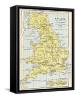 Map of England under the Romans-null-Framed Stretched Canvas