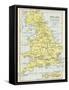 Map of England under the Romans-null-Framed Stretched Canvas