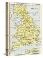 Map of England under the Romans-null-Stretched Canvas