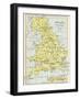 Map of England under the Romans-null-Framed Giclee Print