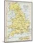 Map of England under the Romans-null-Mounted Giclee Print