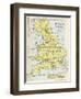 Map of England under the Romans-null-Framed Giclee Print