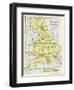 Map of England under the Romans-null-Framed Giclee Print