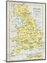 Map of England under the Romans-null-Mounted Giclee Print