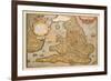 Map of England-Abraham Ortelius-Framed Premium Giclee Print
