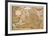 Map of England-Abraham Ortelius-Framed Premium Giclee Print