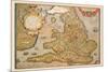 Map of England-Abraham Ortelius-Mounted Premium Giclee Print