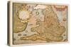Map of England-Abraham Ortelius-Stretched Canvas