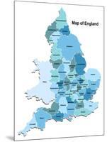 Map Of England-Vlada13-Mounted Art Print