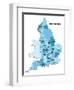 Map Of England-Vlada13-Framed Premium Giclee Print