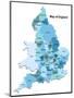 Map Of England-Vlada13-Mounted Premium Giclee Print