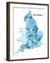 Map Of England-Vlada13-Framed Art Print