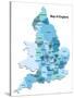 Map Of England-Vlada13-Stretched Canvas