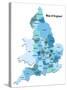 Map Of England-Vlada13-Stretched Canvas