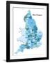 Map Of England-Vlada13-Framed Art Print