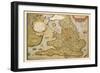 Map of England-Abraham Ortelius-Framed Art Print